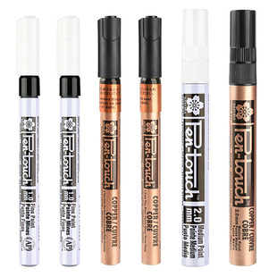 日本樱花油漆笔金色签到笔防水不掉色白金笔银笔签名笔明星记号笔