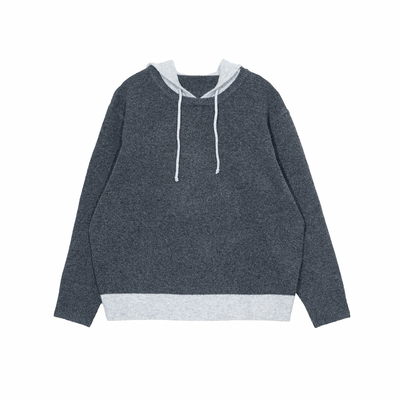 Hualun冬季拼色连帽毛衣