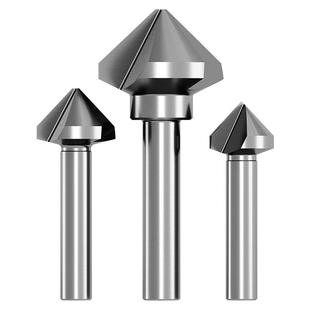 贝利三刃倒角刀90度不锈钢单刃倒角器沉孔刀去毛刺倒角钻锪钻