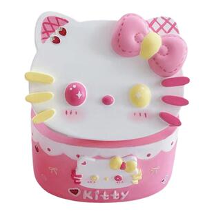 KT猫收纳罐石膏娃娃大号儿童手工diy涂色彩绘创意首饰盒礼物摆件