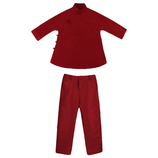 欧洲站2026春季新款个性女装复古时尚盘口设计时尚套装中国风喜庆