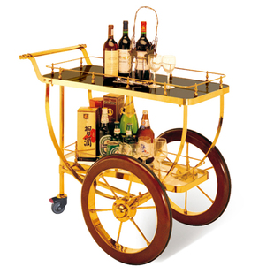 不锈钢酒店餐厅酒水车茶水车点心蛋糕车ktv酒吧服务车玻璃可移动