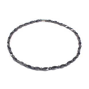 磁性黑胆石磁疗项链磁石四面转圆珠项链子展销会销促销礼品送父母