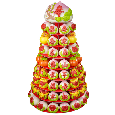 盖盖有口福花饽饽老人祝寿寿桃