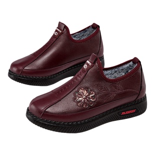 甄环妈妈鞋子棉鞋女款2026新款红色老人鞋冬季奶奶鞋子老北京布鞋