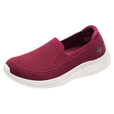 舒悦老人鞋一脚蹬设计圆头