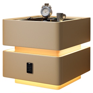 智能床头柜家用卧室2026新款热卖轻奢高级感小众多功能锁边柜实木