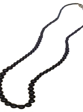 韩国黑色大小珠长款项链毛衣链