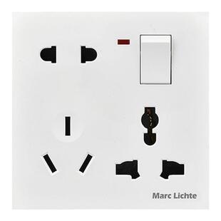 86型暗装多功能国际通用插座带开关大孔二三三插一开八孔插座面板