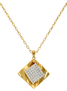 ANGELISLAND天使岛流光菱形项链