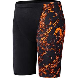 WaterTime儿童泳裤男童温泉中大童专业训练比赛竞速五分速干抗氯