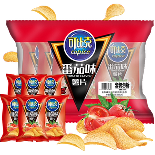 可比克袋装薯片番茄味零食办公室下午茶小吃露营踏青食品