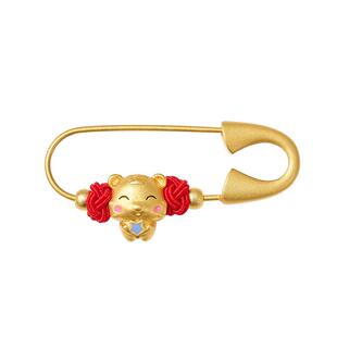 沙金生肖马蛇宝宝新生儿压惊别针男女婴儿防惊吓挂件孕妇平安胸针