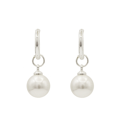 「鲛珠」刘亦菲同款施家珍珠耳环蚊香盘耳夹女精致耳饰气质款耳扣