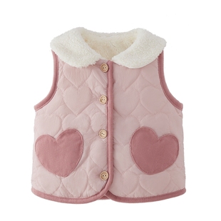 [抗菌锁温]女童马甲秋冬小童冬洋气加绒衣服儿童夹棉冬装宝宝背心