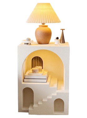 法式中古风实木床头柜落地摆件