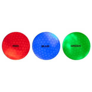 高尔夫夜光球三层球夜场比赛球发光练习球电子机芯闪光彩球趣味球