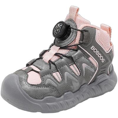 巴布豆童鞋儿童高帮加绒运动鞋冬季女孩保暖跑步鞋加厚女童二棉鞋