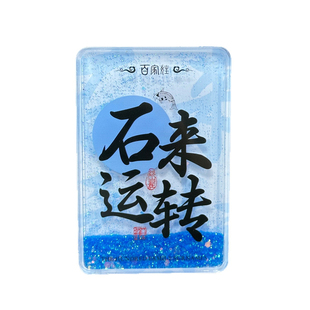 中国风姓氏谐音梗百家姓冰箱贴赵郑于李贾曹文创亚克力流沙磁吸贴
