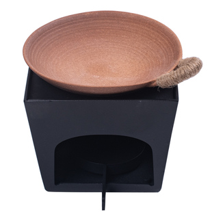 彩集堂 耐干烧提香烤茶盘铁艺温茶炉 茶叶烘干蜡烛恒温器加热底座