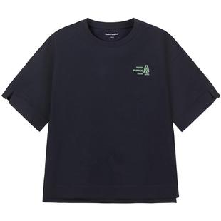 暇步士童装儿童短袖夏新品大童户外男童休闲圆领衫女童宽松T恤