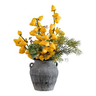 仿真黄金果枝花艺摆件福禄果乔迁新居花艺客厅招财发财果插花装饰