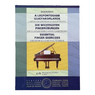 多纳伊钢琴手指技巧练习 钢琴独奏 布达佩斯原版乐谱书 Dohnanyi Erno Essential Finger Exercises Piano Z2652