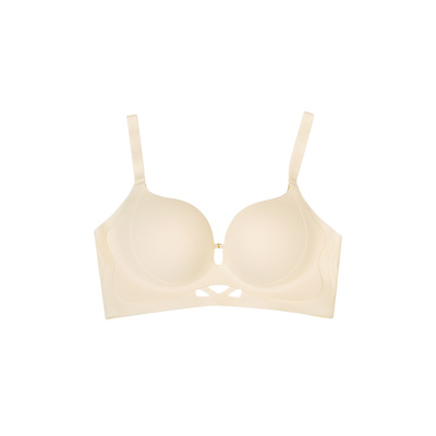 聚拢超有型！粉底液内衣女收副乳