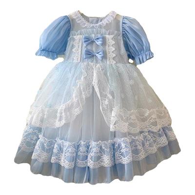 女童夏季重工蝴蝶结洛丽塔公主裙