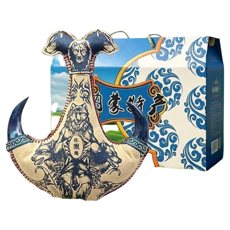 狼图腾真牛角内蒙马奶酒38度礼盒