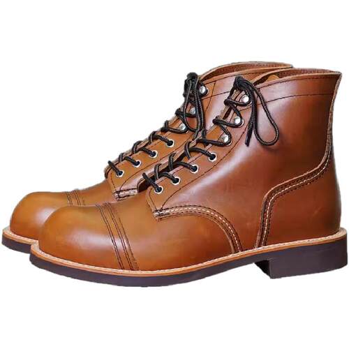 经典百搭潮复古手工固特异工艺8111伞兵靴男工装靴休闲机车马丁靴