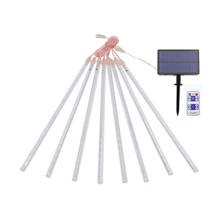 户外led超亮防水灯带 太阳能流星雨水滴吊灯树上装饰挂饰造景灯饰