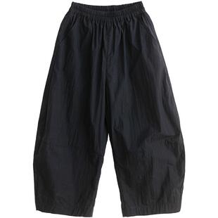 NNGZ设计师风女童廓形休闲裤夏轻薄透气儿童哈伦裤宽松百搭镰刀裤