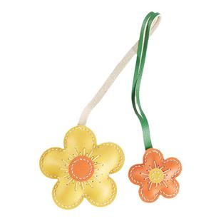 手工皮具diy材料包真皮自制花花挂件车钥匙扣小花朵包包挂饰团建