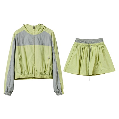 NancyCavallyMiu系撞色运动套装