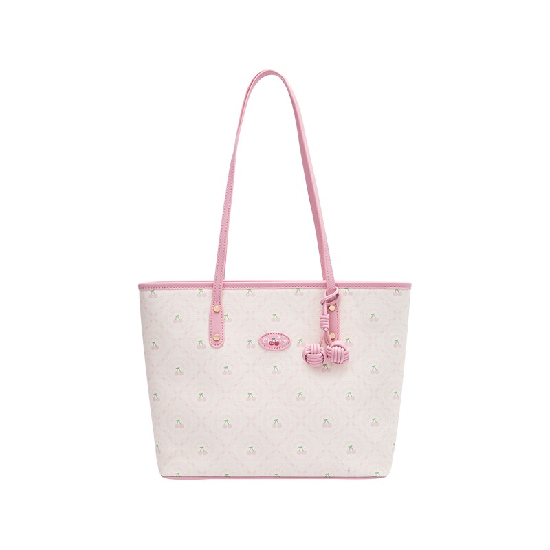 森马包包托特包女秋天2024新款时尚满印老花单肩包大容量手提包女