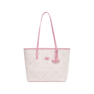 森马包包托特包女秋天2024新款时尚满印老花单肩包大容量手提包女