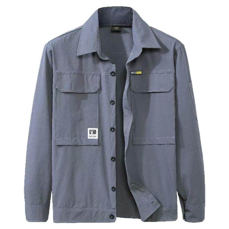 夏季冰丝速干工作服套装男
