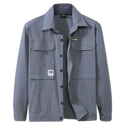 夏季冰丝速干工作服套装男