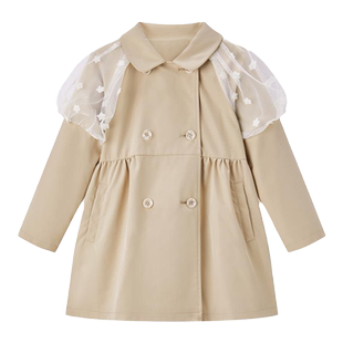 MINIPEACE太平鸟童装宝宝风衣夹克网纱幼童春装洋气