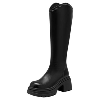 星期六厚底长筒靴女增高骑士靴