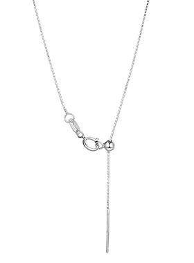 925纯银项链针式万能链可调节素链可穿吊坠穿珠链细款银饰锁骨链