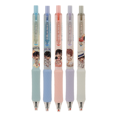 爱好名侦探柯南中性笔盲盒笔CS尖0.5mm静音按动黑色水笔签字笔