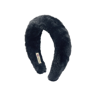 Mibeco法式复古气质高颅顶加厚毛绒发箍秋冬红色2025发卡新款发饰