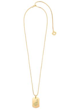 Maje2025秋冬款女士法式时尚气质金色天蝎座四叶草元素吊坠项链