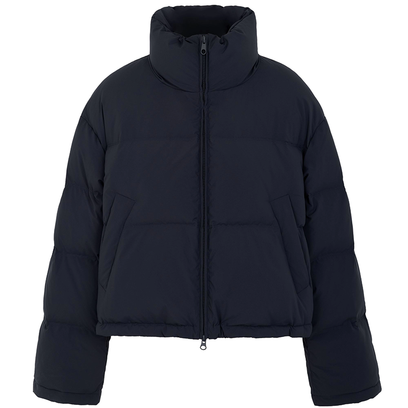 【鞠婧祎同款】鸭鸭2025年冬新款百搭短款女士纯色立领羽绒服外套