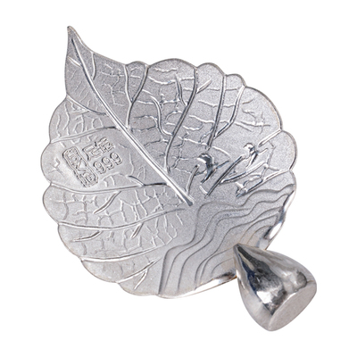 999足银叶叶子泡茶伴侣