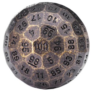 多款D100面实心金属数字骰子 克苏鲁COC跑团桌游色子 龙与地下城