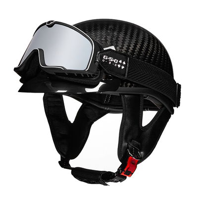 碳纤维头盔复古机车哈雷盔国标3C