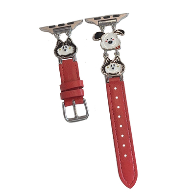 小狗金属皮革适用iwatch表带